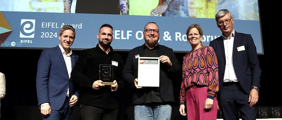 Die Agentur 8ELF hat 2024 den EIFEL Award Digitalisierung erhalten, © Eifel Tourismus GmbH Die Agentur 8ELF hat 2024 den EIFEL Award Digitalisierung erhalten, © Eifel Tourismus GmbH