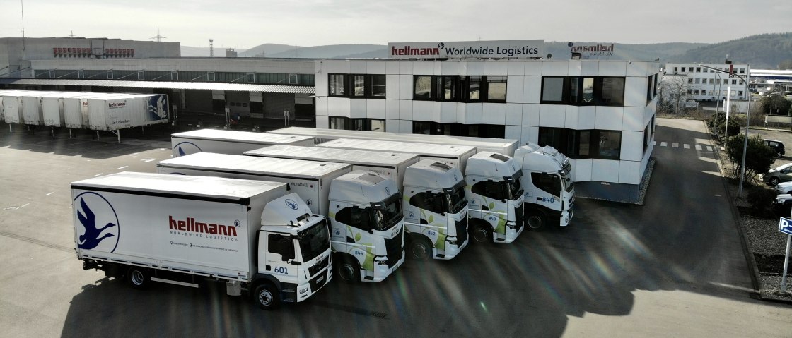 Ein Teil der Hellmann-Flotte, © Hellmann Worldwide Logistics Ein Teil der Hellmann-Flotte, © Hellmann Worldwide Logistics