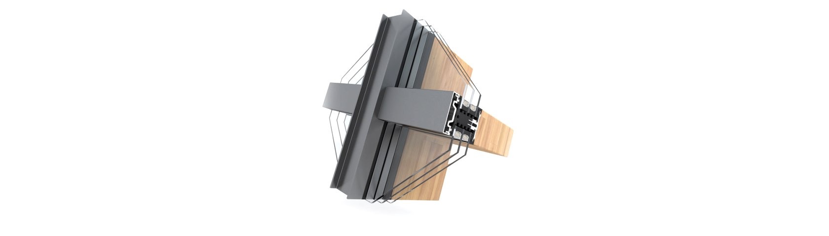 Aufbau eines Holz-Alu-Fensters, © UNILUX Aufbau eines Holz-Alu-Fensters, © UNILUX