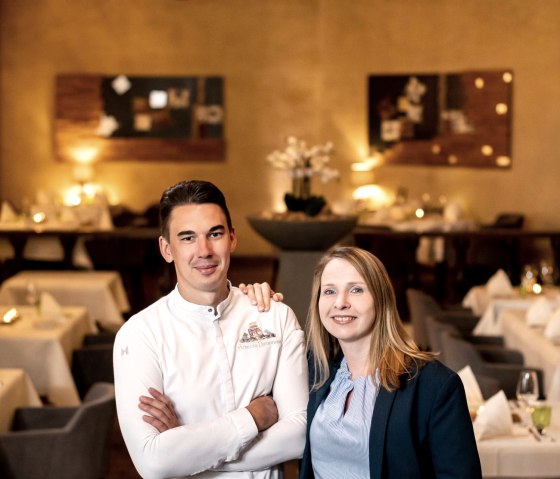 Sebastian und Sandra Poss - die Gastgeber, © Schloss Niederweis Sebastian und Sandra Poss - die Gastgeber, © Schloss Niederweis