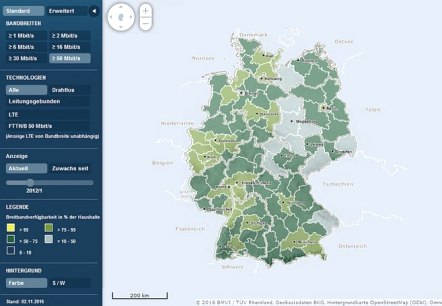 Der Breitbandatlas, © BMVI Der Breitbandatlas, © BMVI