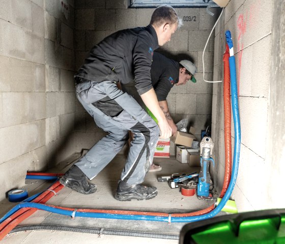 Montage im Neubau, © Annen-SHK Montage im Neubau, © Annen-SHK