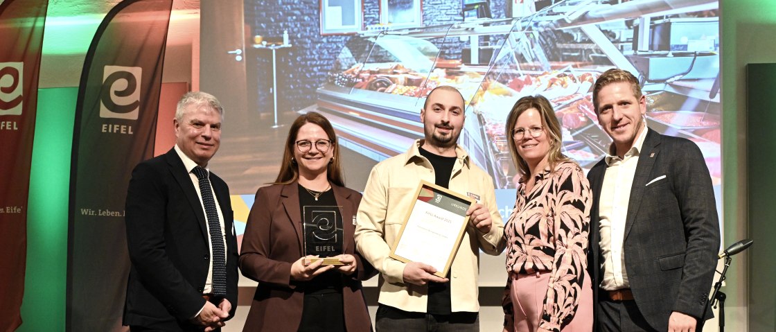 Die Bungenbergs haben 2025 den EIFEL Award "regionale Wertschöpfung" erhalten, © Eifel Tourismus Die Bungenbergs haben 2025 den EIFEL Award "regionale Wertschöpfung" erhalten, © Eifel Tourismus