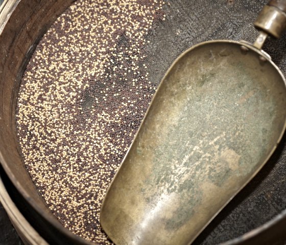 Senfkörner vor der Vermahlung, © Historische Senfmühle Monschau Senfkörner vor der Vermahlung, © Historische Senfmühle Monschau