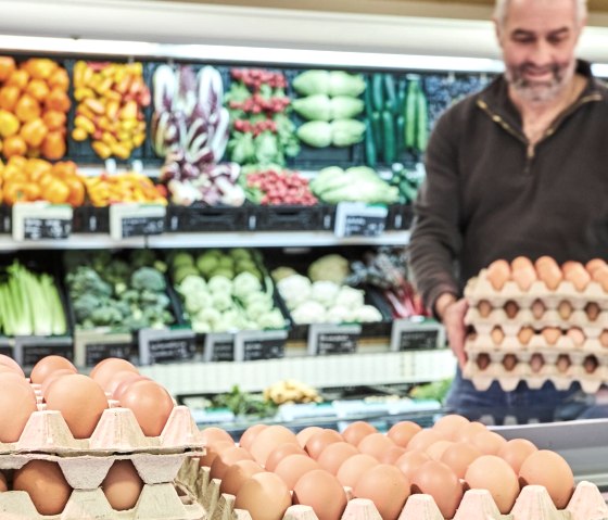 Das Sortiment im Hofladen Maria Laach, © Jaqueline Kroll Das Sortiment im Hofladen Maria Laach, © Jaqueline Kroll