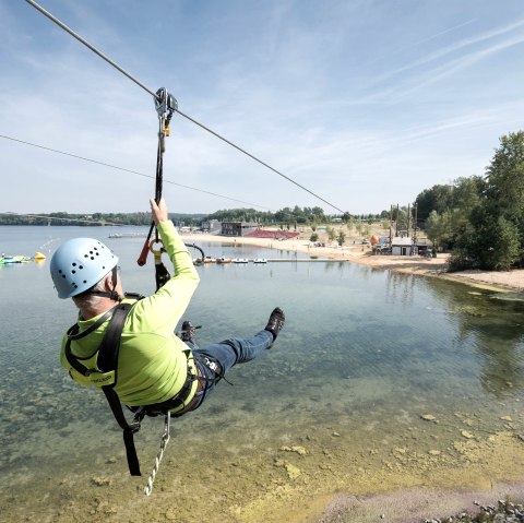 Seepark Zülpich, Flying Fox über dem See, © Seepark Zülpich Seepark Zülpich, Flying Fox über dem See, © Seepark Zülpich