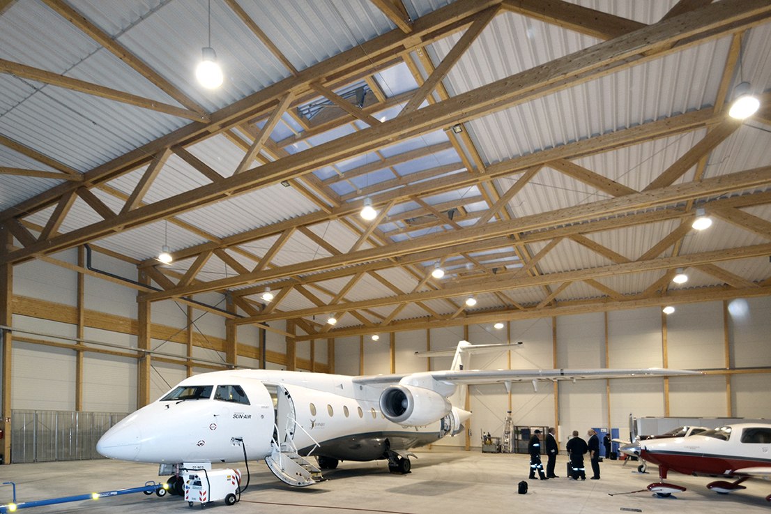 Flugzeughangar, © Ligna Systems Flugzeughangar, © Ligna Systems