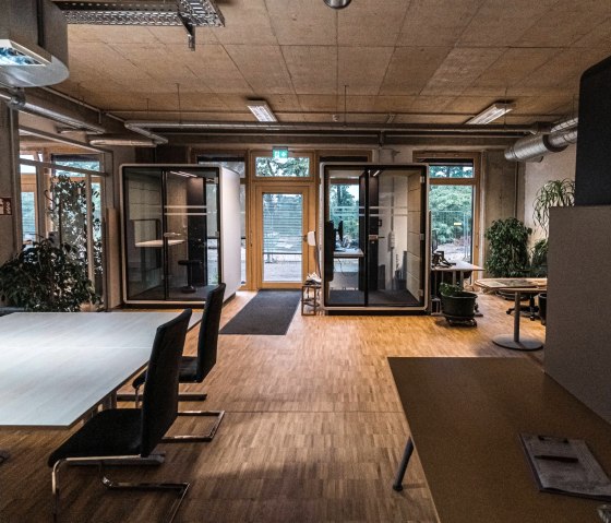 Der kleine Coworking-Space im PrymPark, © PrymPark-Quartiersgesellschaft Der kleine Coworking-Space im PrymPark, © PrymPark-Quartiersgesellschaft