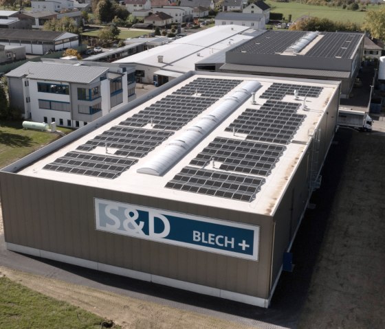 Luftaufnahme des Werks, © S&D Blechtechnologie GmbH Luftaufnahme des Werks, © S&D Blechtechnologie GmbH