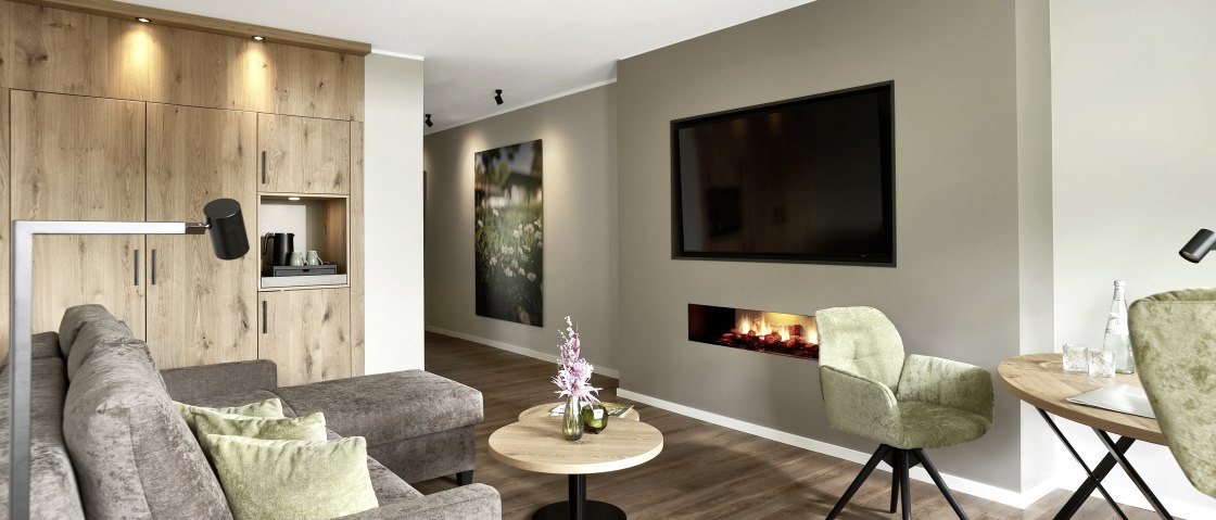 Eine der Komfort-Suiten des Hotels, © Sporthotel Grafenwald Eine der Komfort-Suiten des Hotels, © Sporthotel Grafenwald
