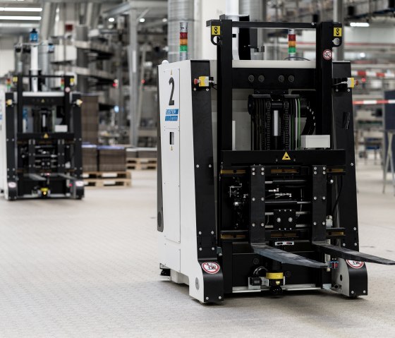 F&uuml;hrerlose Transportsysteme, &copy; Hochwald Foods GmbH/Dirk Guldner