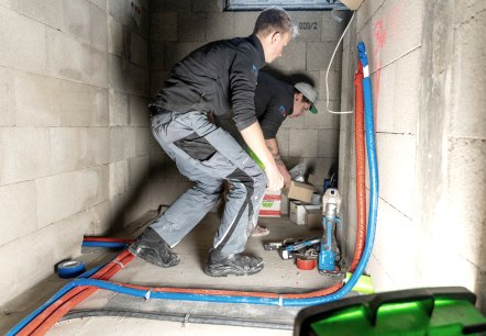 Montage im Neubau, &copy; Annen-SHK