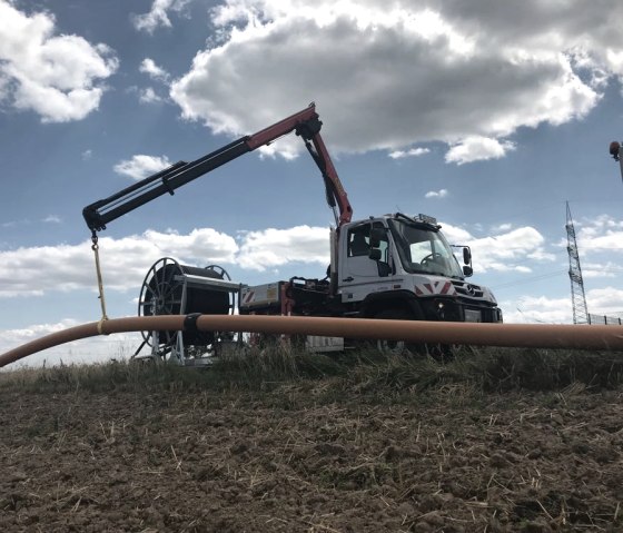 Beim Bau der Verbundtrasse, &copy; KNE