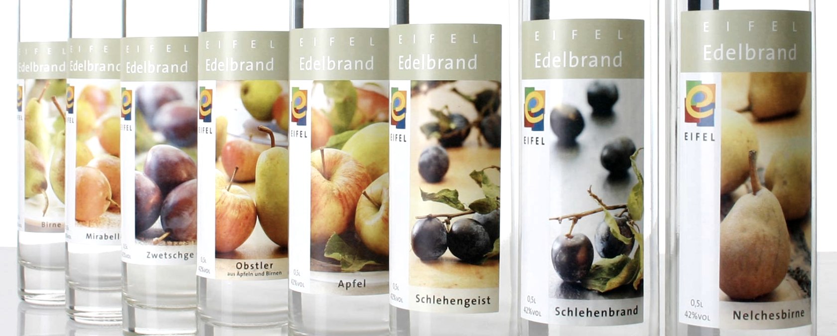 Edelbrände-Sortiment