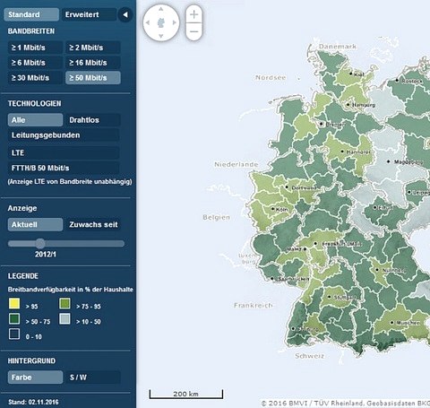 Der Breitbandatlas, © BMVI