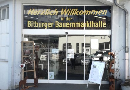 Biauernmarkthalle Eingang, &copy; Tourist-Information Bitburger Land