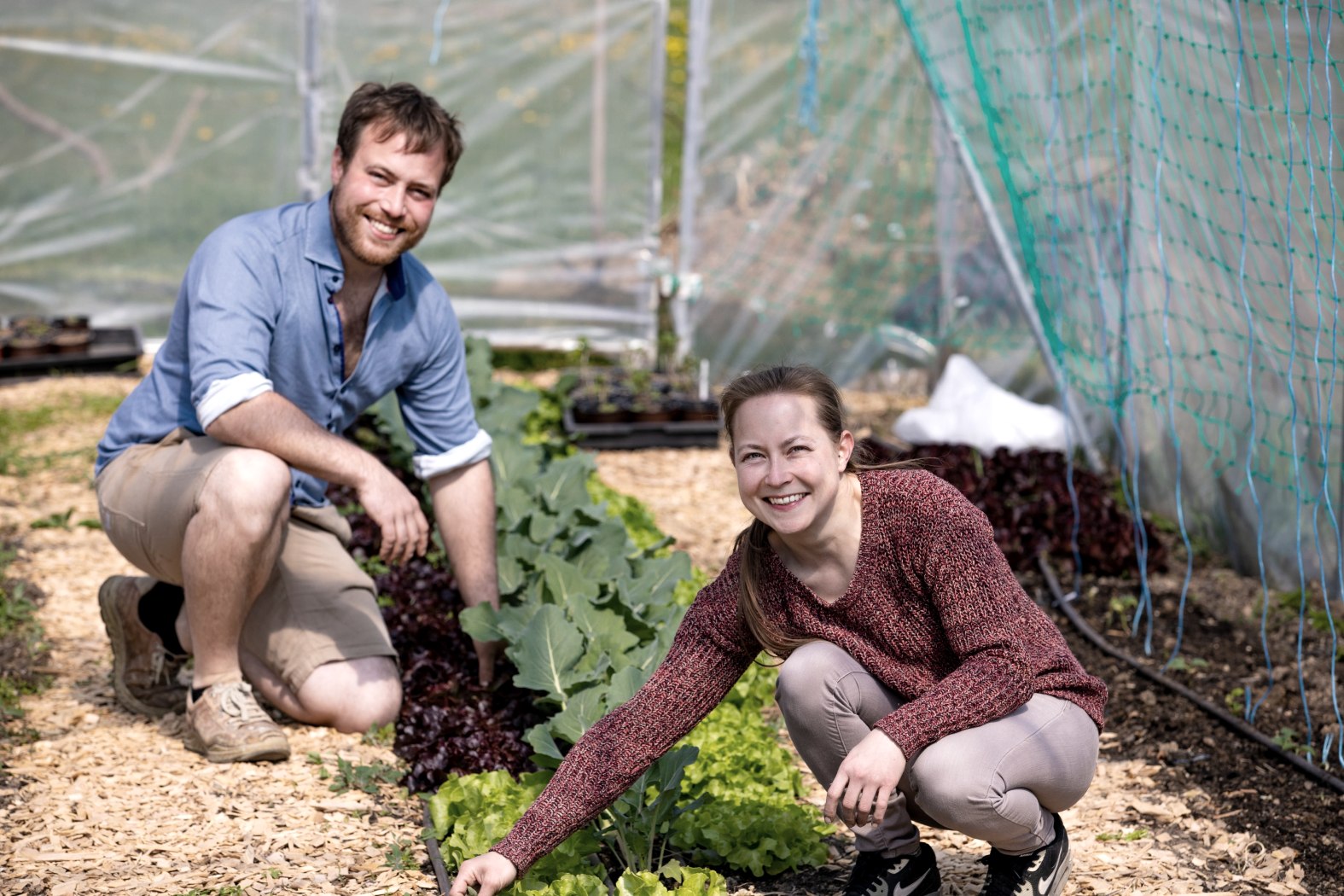 Max Näckel und Alexandra Malzer im Garten, © Annas Eifelgarten