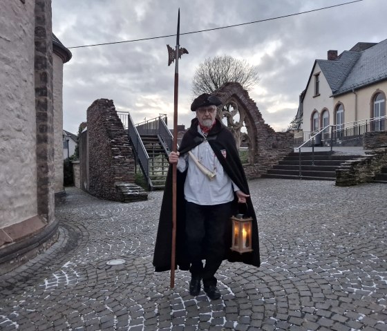 Der Nachtw&auml;chter mit seinem Dreispitz, &copy; Schieferland Kaisersesch, Linda Bamberg