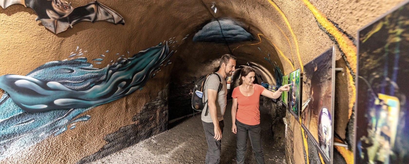 Graffiti im Ulmener Maar-Stollen, &copy; Eifel Tourismus GmbH, AR-shapefruit AG