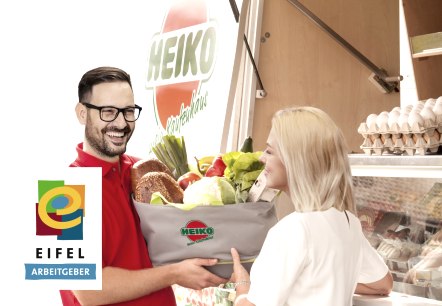 Einkaufen am Heiko-Wagen-Logo, © HEIKO Deutschland GmbH